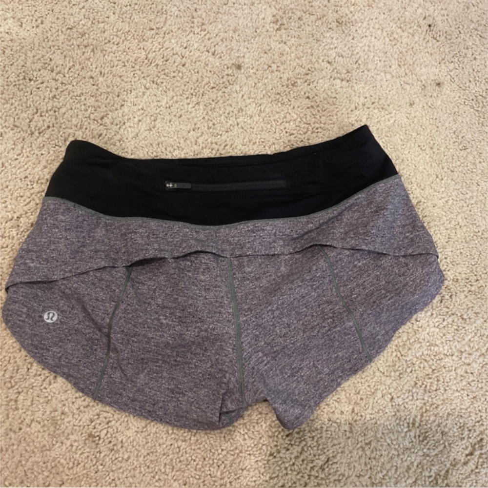 Lululemon Grey Speed Up Shorts Liner Woman Size 12
